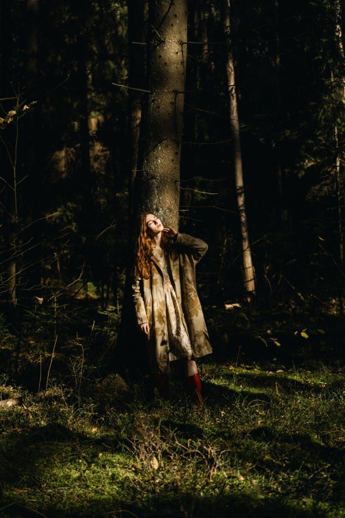 Woman in the woods